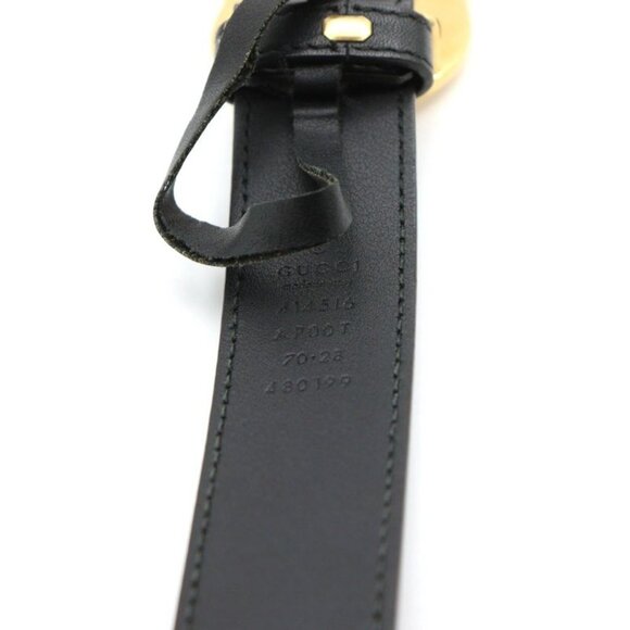 Gucci GG Marmont Belt Black Leather Gold Hardware - Picture 5 of 6